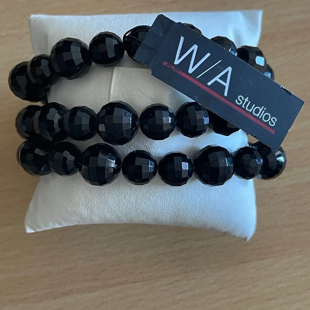 NWT WA Studios Multi-strand Floral Crystal Bracelet